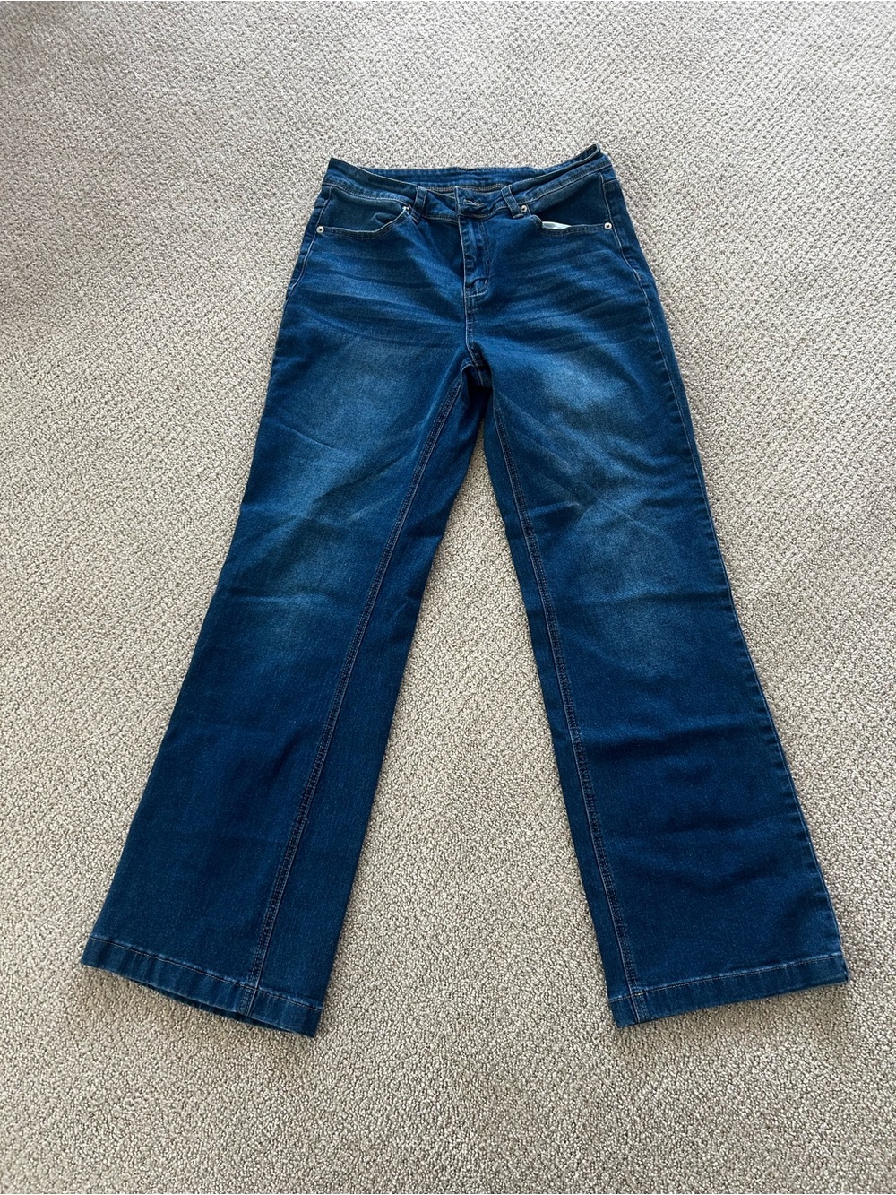 Men's Dark Blue Straight-Leg Jeans